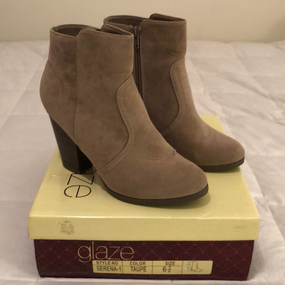 Brown Suede Ankle Boots Glaze